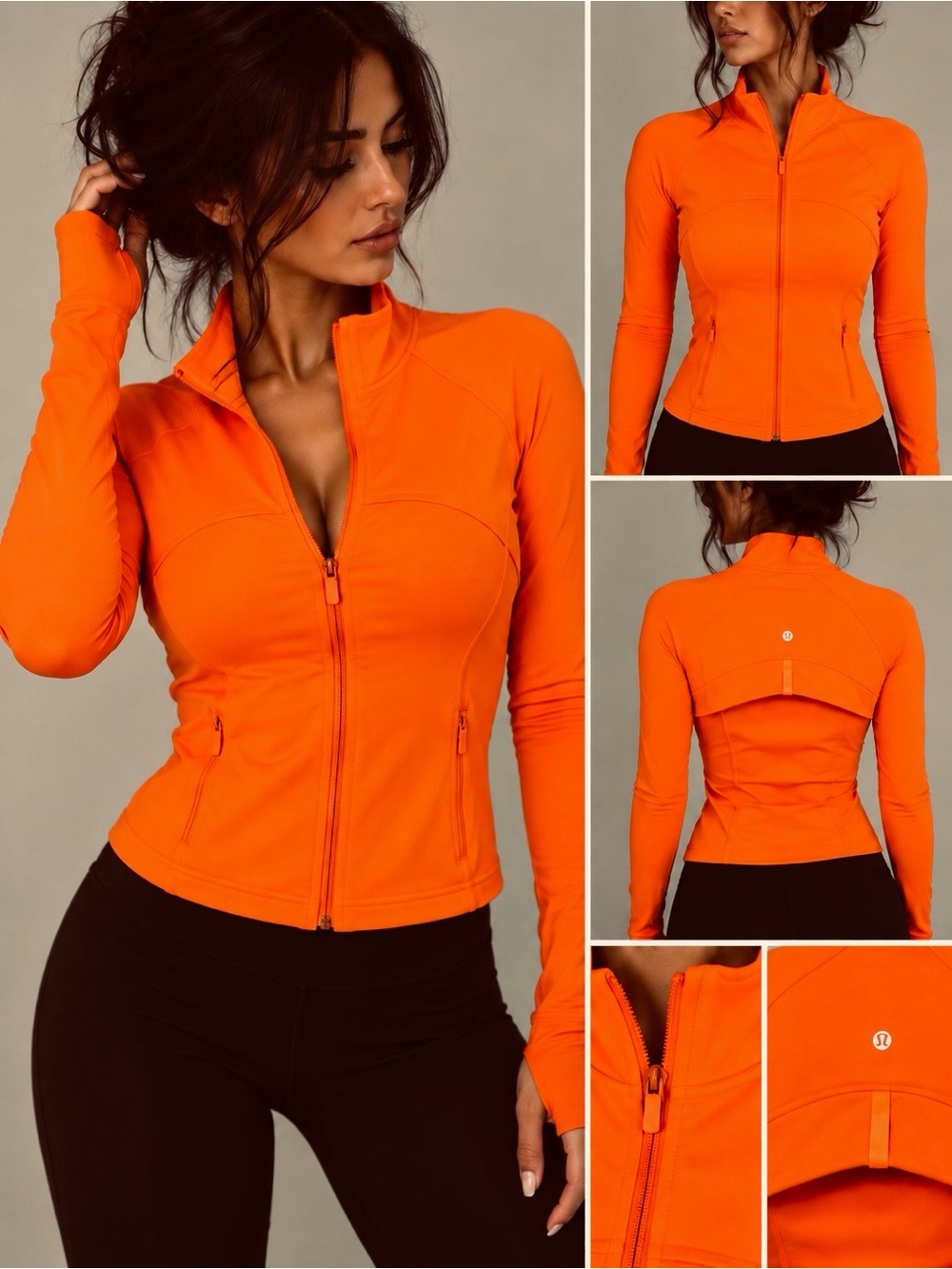 Luminous Orange Women's Athletic Zip Jacket